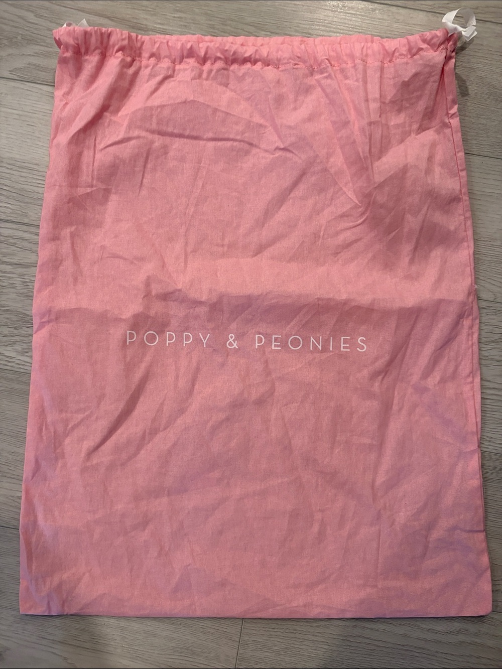Poppy & peonies dust bag